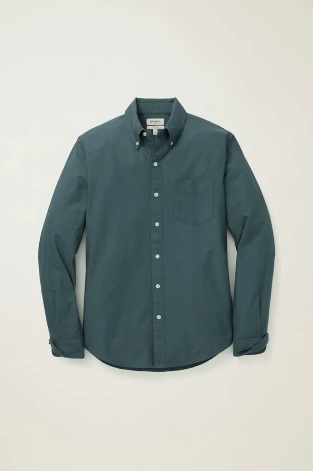 Men Everyday Oxford Shirt Dark Blue Sea Bonobos Casual Shirts