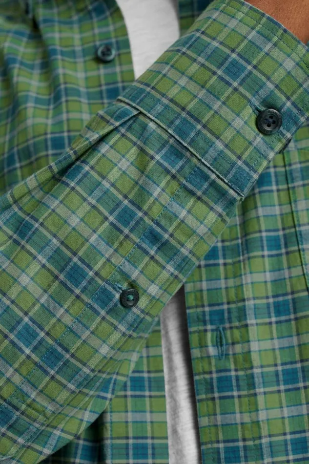 Men Everyday Shirt Forest Green Plaid Bonobos Business Casual Shirts