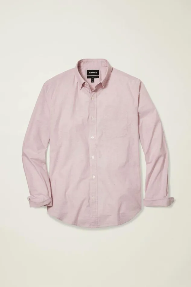 Men Everyday Shirt Mauve Orchid Texture Bonobos Business Casual Shirts