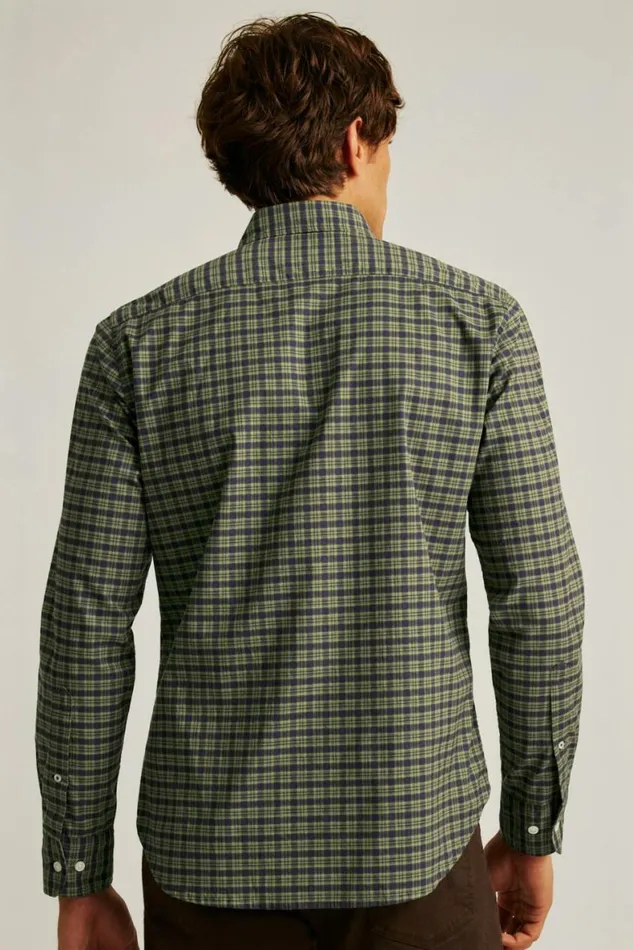 Men Everyday Shirt Navy Forest Plaid Bonobos Business Casual Shirts