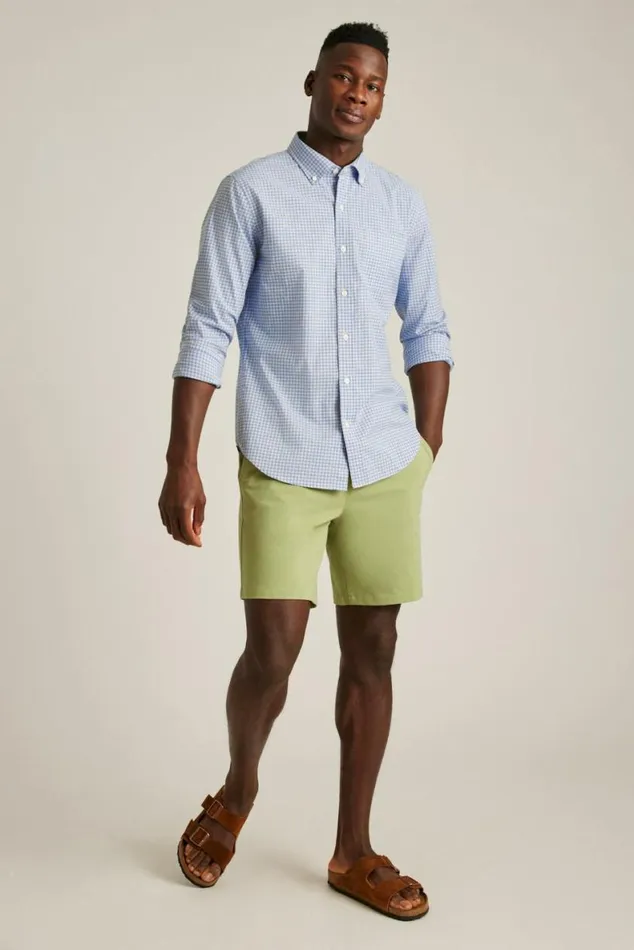 Men Everyday Shirt Navy Rose Gingham Bonobos Business Casual Shirts