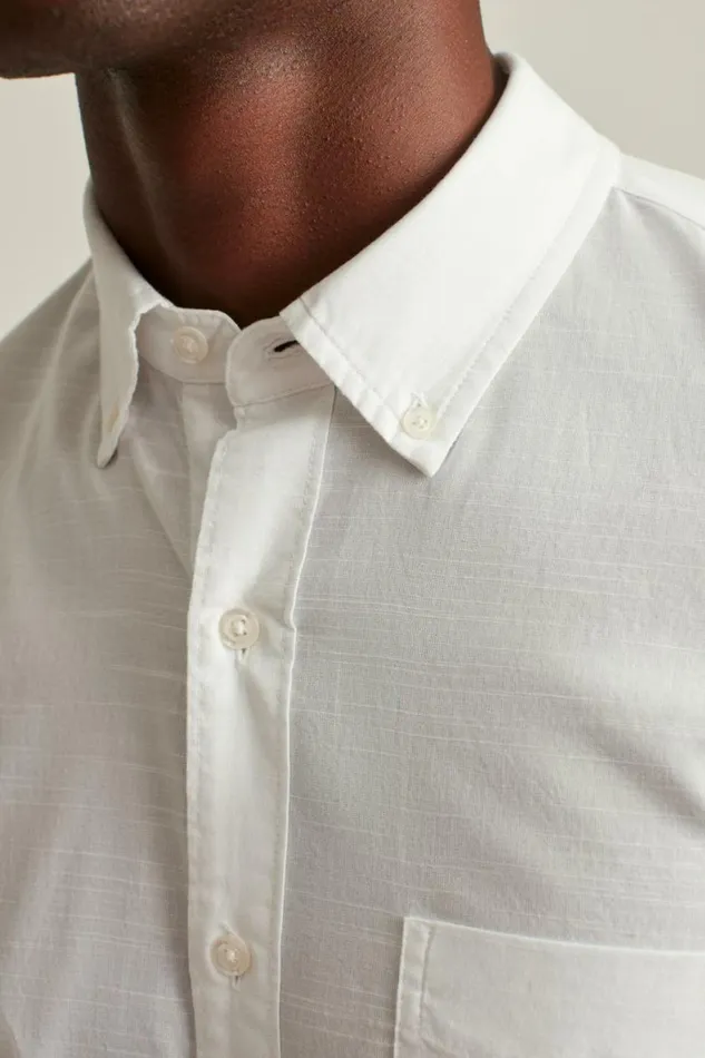 Men Everyday Shirt White Texture Slub Bonobos Business Casual Shirts