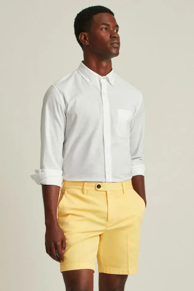 Men Everyday Shirt White Texture Slub Bonobos Business Casual Shirts