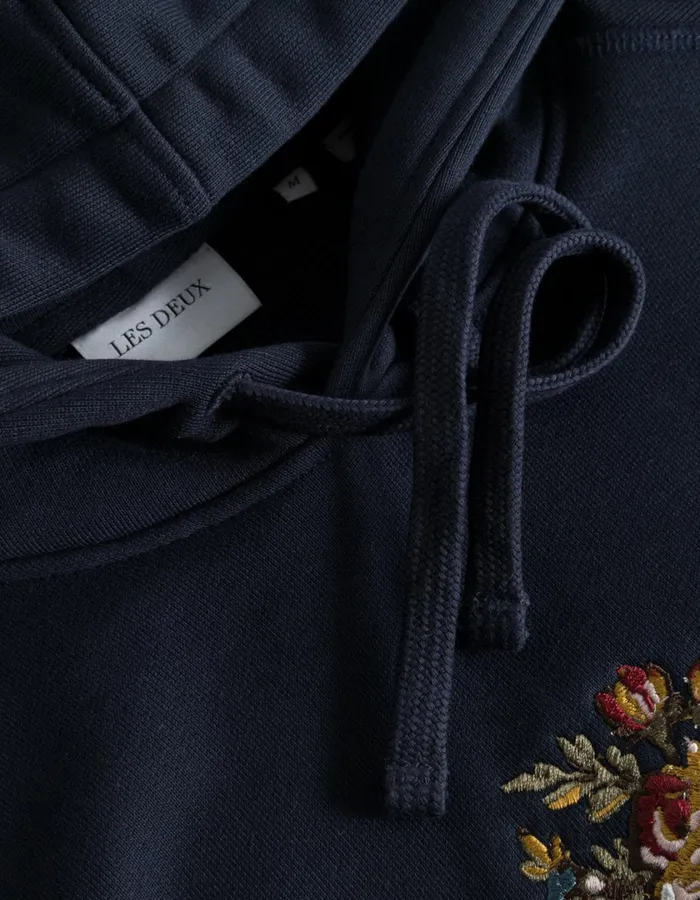 Men Fiore Hoodie 8211 Dark Navy Les Deux HoodiesSweatshirts