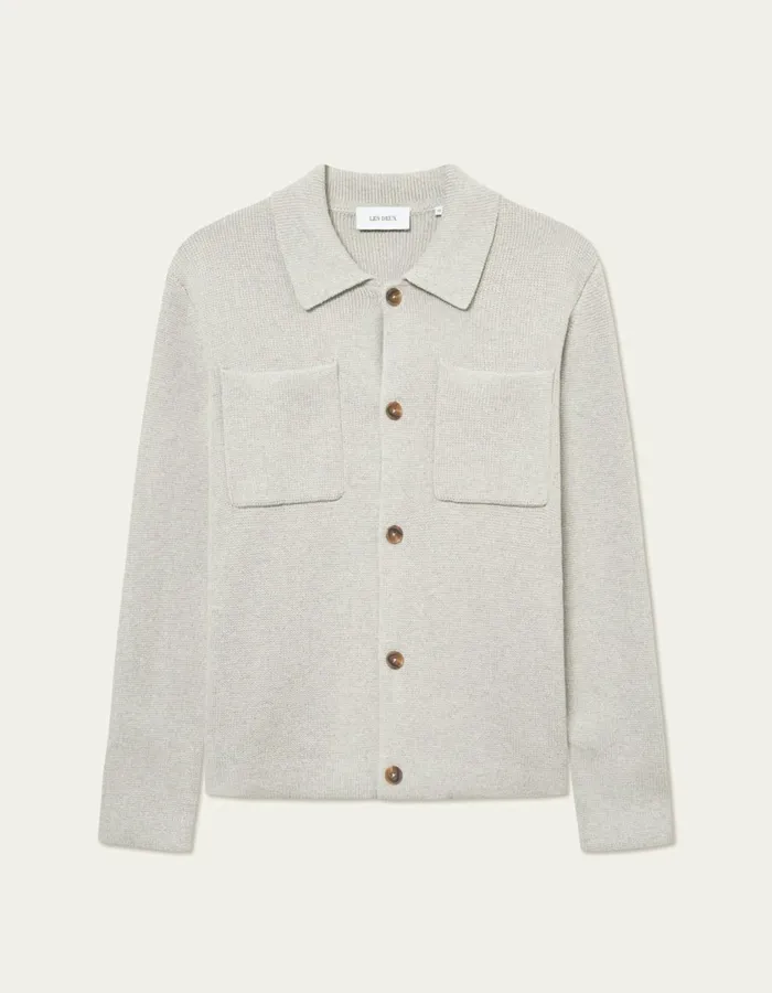 Men Fischer Cotton Milano Overshirt 8211 Light Sand Les Deux ShirtsOvershirts