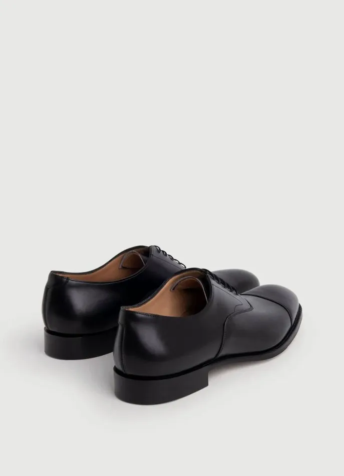 Men Formal Shoes Hackett London Leather Oxford Shoes Black
