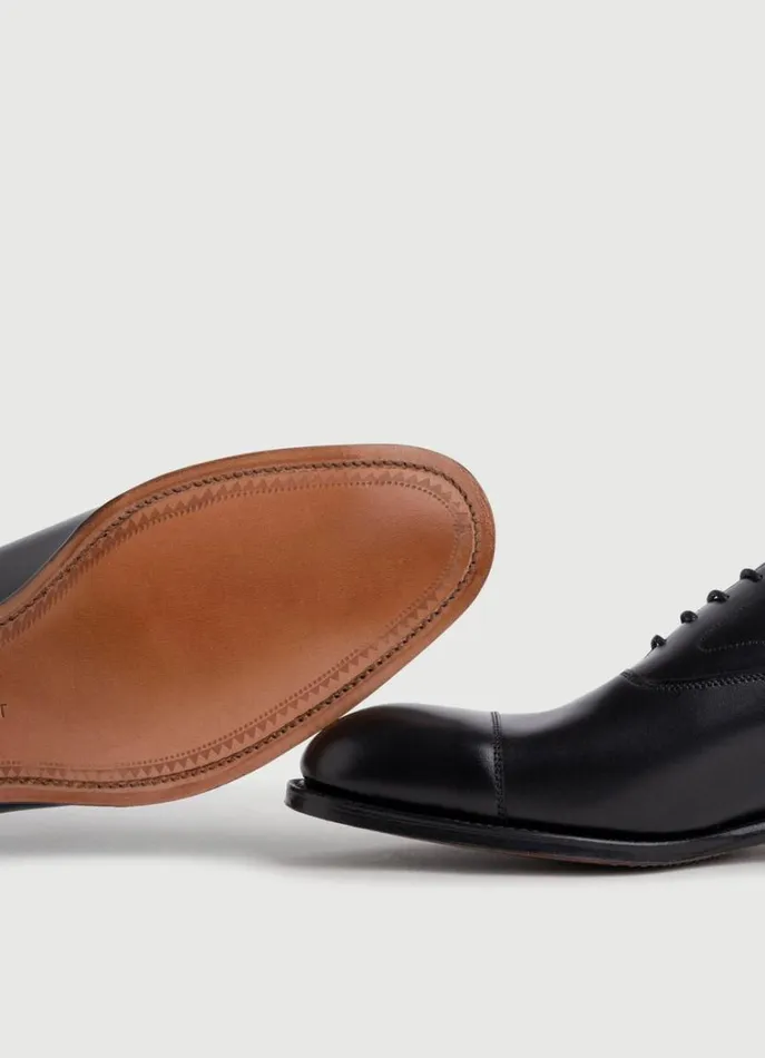 Men Formal Shoes Hackett London Leather Oxford Shoes Black