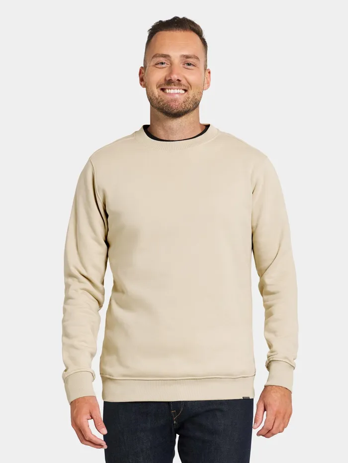 Men Fyn Sweater Light Beige Didriksons Hoodies and Sweatshirts