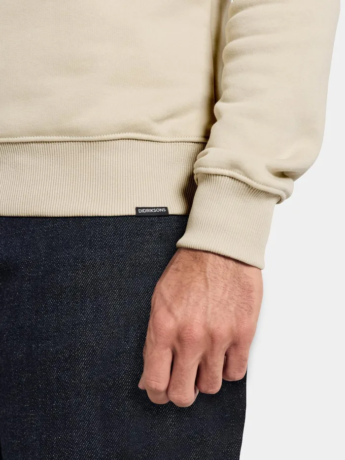 Men Fyn Sweater Light Beige Didriksons Hoodies and Sweatshirts