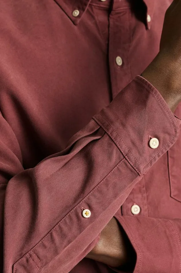 Men Garment Dyed Tencel Shirt Cranberry Bonobos Casual Shirts