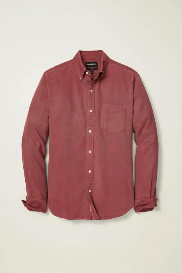 Men Garment Dyed Tencel Shirt Cranberry Bonobos Casual Shirts