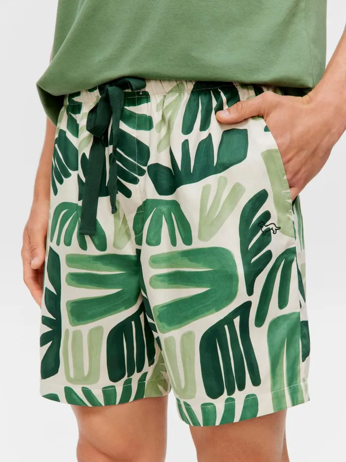 Men Geo Palm Mid Short Multi Peter Alexander Shorts