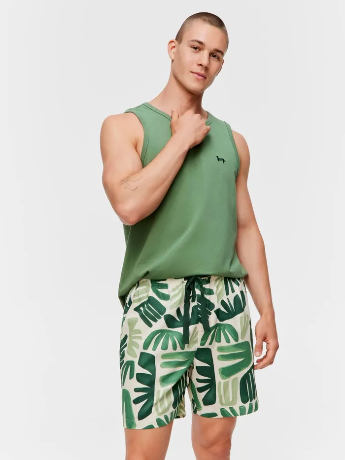 Men Geo Palm Mid Short Multi Peter Alexander Shorts