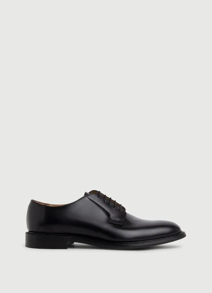 Men Hackett X Cheaney Hackett London Leather Derby Shoes Black
