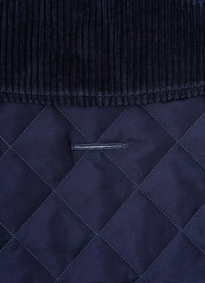Men Hackett X Hugo and Hudson Hackett London Quilted Jacket For Dogs 8211 Medium Navy
