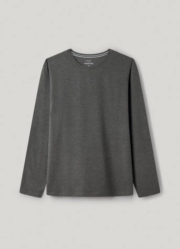 Men Homewear Hackett London Regular Fit Long Sleeve TShirt Marl Grey