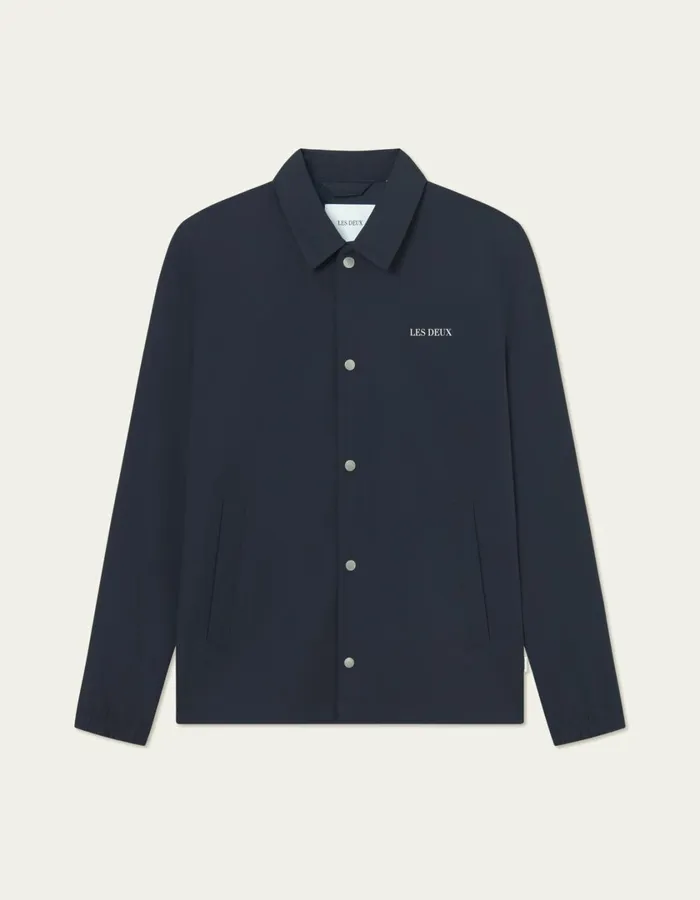 Men Idris Coach Jacket 8211 Dark Navy Les Deux JacketsCoats