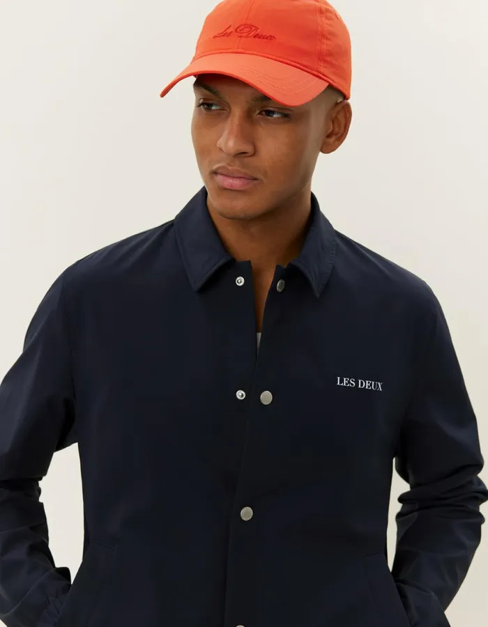 Men Idris Coach Jacket 8211 Dark Navy Les Deux JacketsCoats