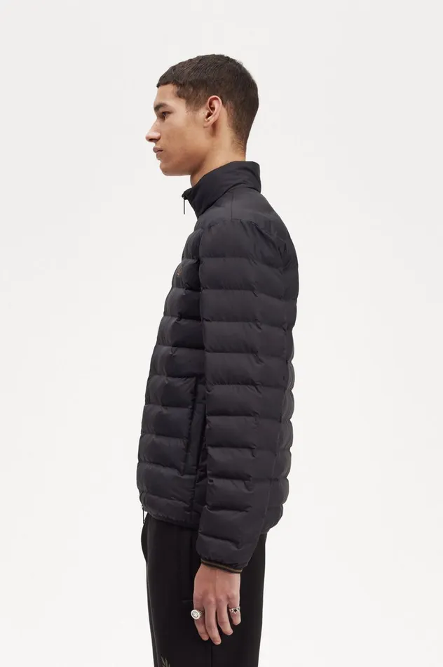 Men Insulated Jacket Black Fred Perry Coats and Jackets