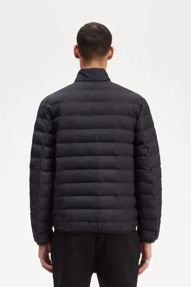 Men Insulated Jacket Black Fred Perry Coats and Jackets