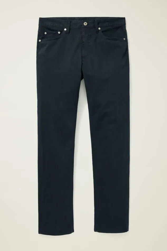 Men Italian Brushed 5Pocket Pants Dark Navy Blue Bonobos Jeans