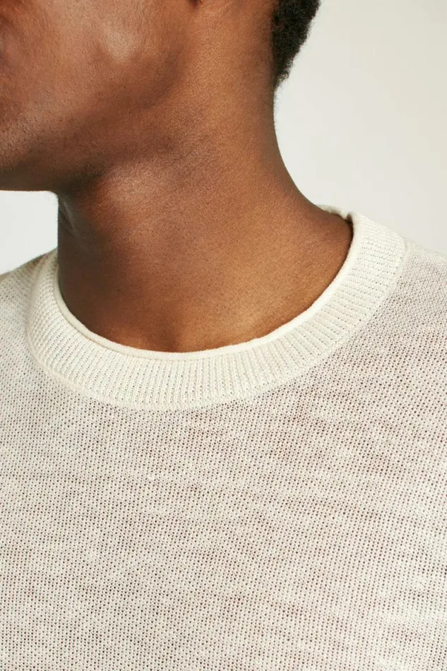 Men Italian Linen Sweater Tee Cloud Bonobos Short Sleeve Tees