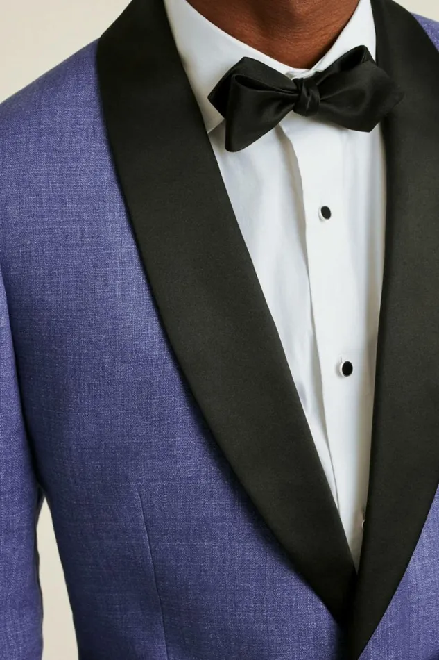 Men Italian Linen Tuxedo Jacket Deep Sapphire Bonobos Tuxedos
