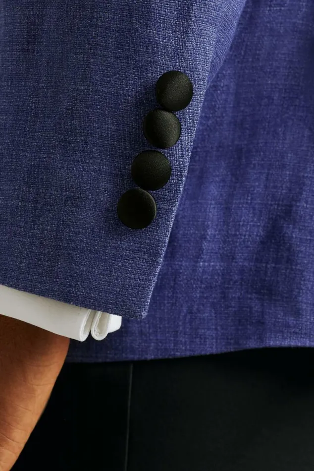Men Italian Linen Tuxedo Jacket Deep Sapphire Bonobos Tuxedos