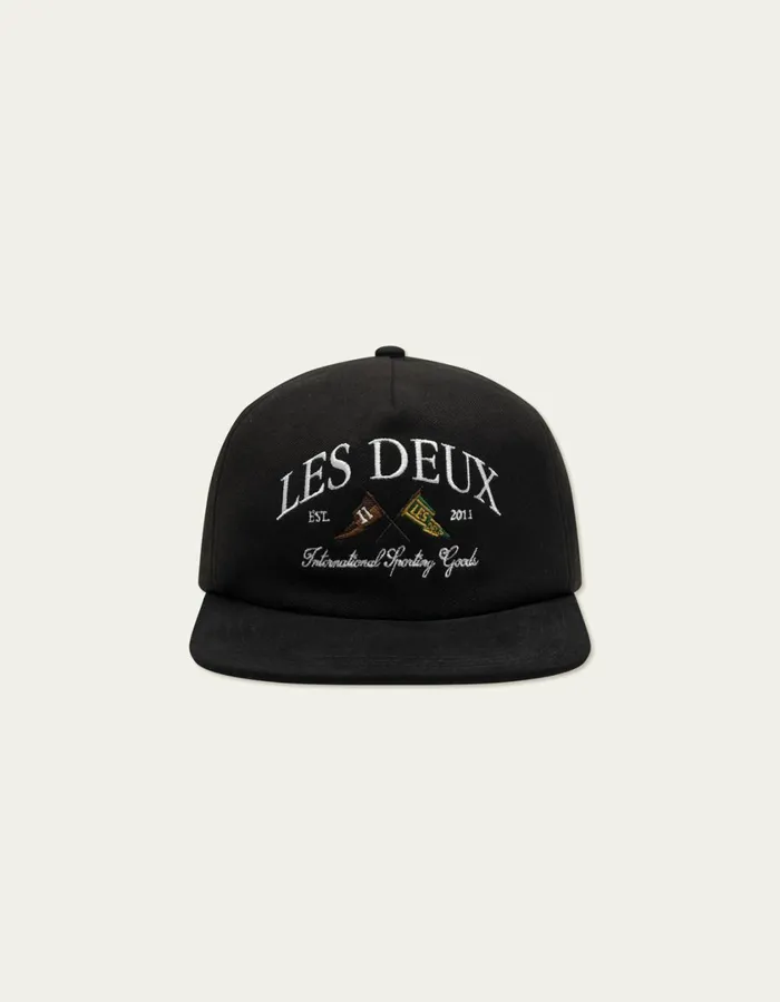 Men Ivy League Cap 8211 BlackBlack Les Deux CapsHats
