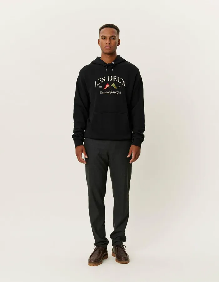 Men Ivy League Hoodie 8211 BlackBlack Les Deux HoodiesSweatshirts