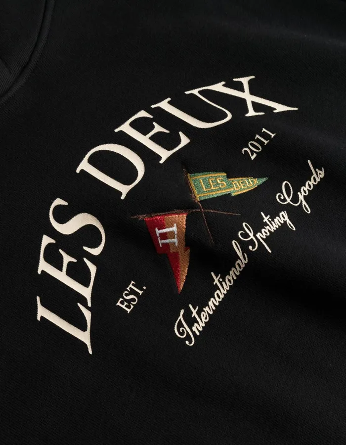 Men Ivy League Hoodie 8211 BlackBlack Les Deux HoodiesSweatshirts