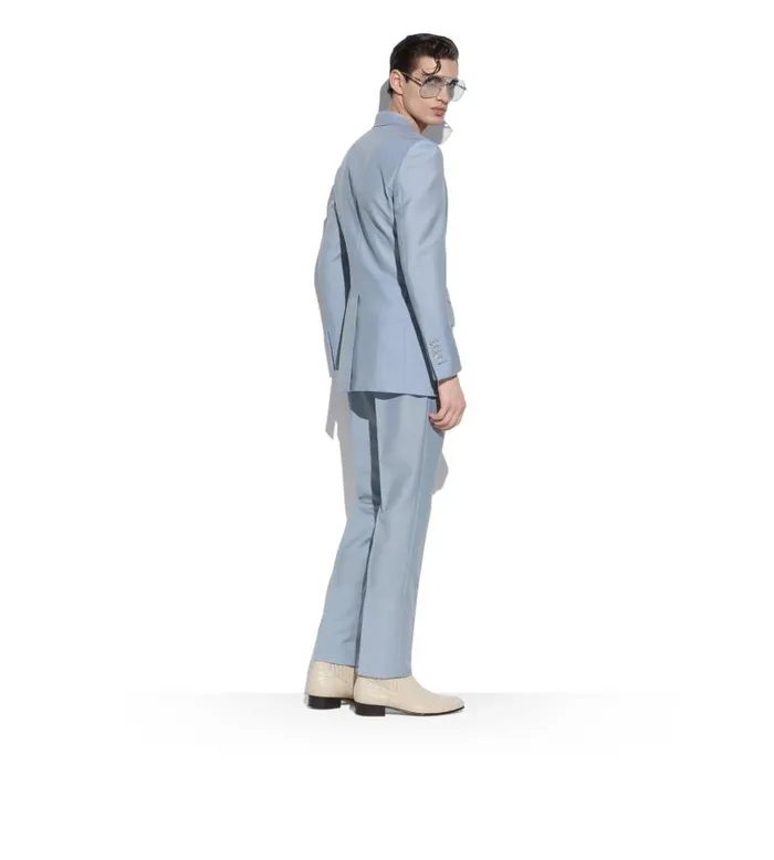 Men Jackets Tom Ford Original Mohair Atticus Jacket Wedgewood Blue Men Jackets Tom Ford Original Mohair Atticus Jacket Wedgewood Blue