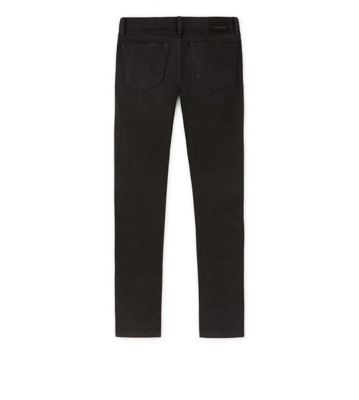 Men Jeans Tom Ford Straight Fit Stretch Japanese Selvedge Denim Black Men Jeans Tom Ford Straight Fit Stretch Japanese Selvedge Denim Black