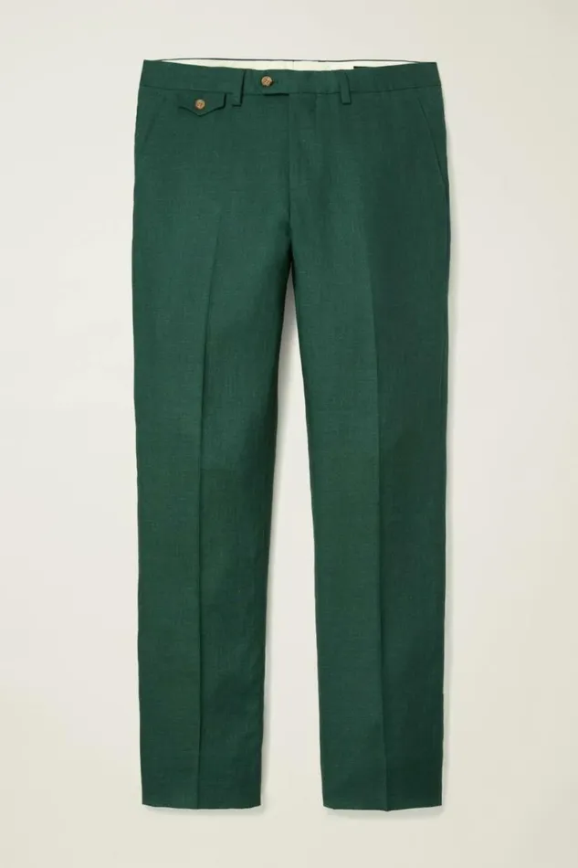 Men Jetsetter Italian Linen Dress Pant Mineral Green Bonobos Dress Pants