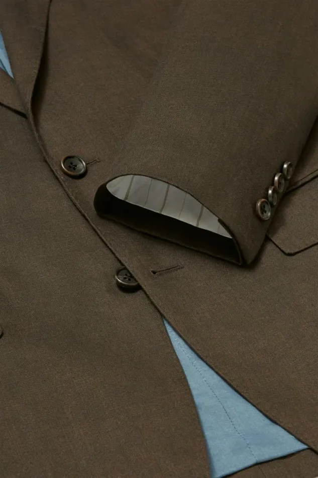 Men Jetsetter Italian Linen Suit Dark Brown Bonobos Suits