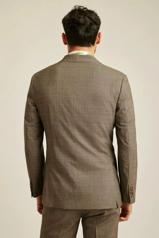 Men Jetsetter Italian Wool Blazer Brown Glen Plaid Bonobos Blazers and Sport Coats