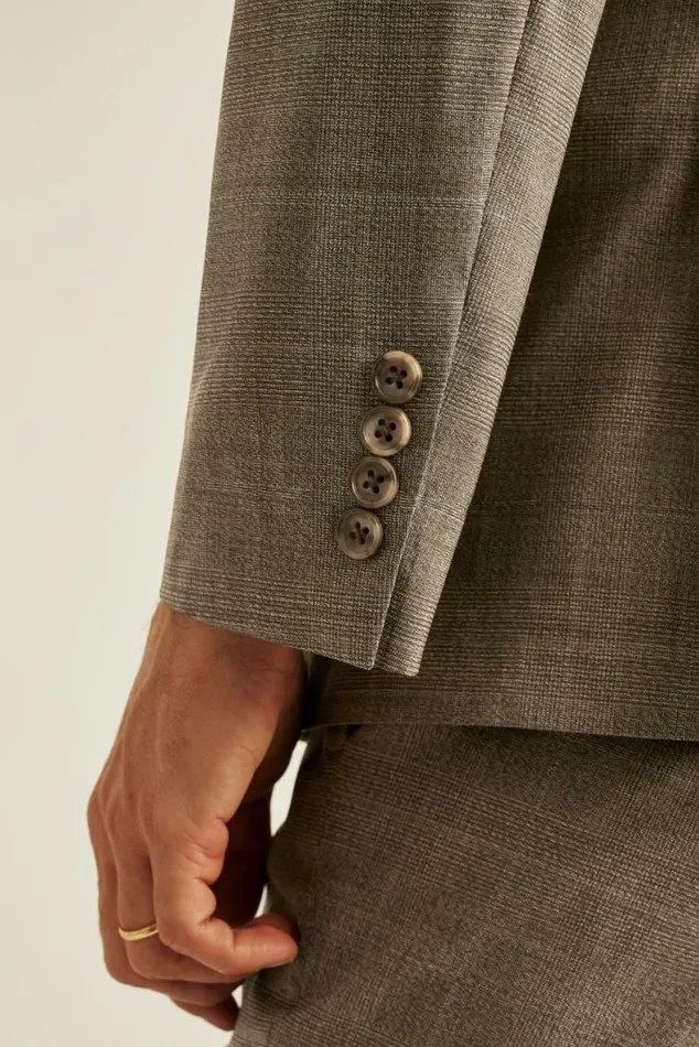 Men Jetsetter Italian Wool Blazer Brown Glen Plaid Bonobos Blazers and Sport Coats