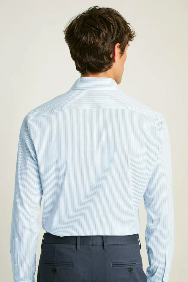 Men Jetsetter Stretch Dress Shirt Blue Mountain Stripe Bonobos Business Casual Shirts