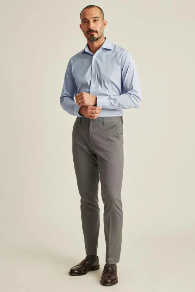 Men Jetsetter Stretch Dress Shirt Navy Mini Check Bonobos Business Casual Shirts