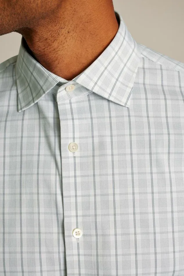 Men Jetsetter Stretch Dress Shirt Smoke Grey Plaid Bonobos Business Casual Shirts