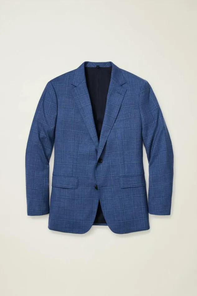 Men Jetsetter Stretch Italian Wool Blazer Blue Windowpane Bonobos Blazers and Sport Coats Men Jetsetter Stretch Italian Wool Blazer Blue Windowpane Bonobos Blazers and Sport Coats
