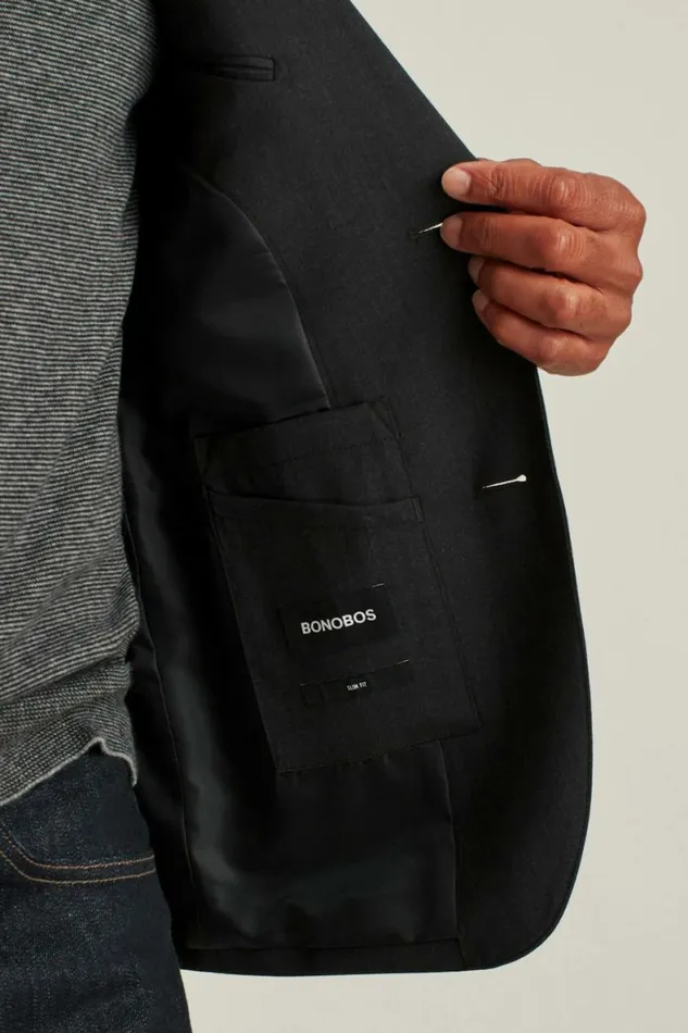 Men Jetsetter Wool Blazer Charcoal Bonobos Blazers and Sport Coats