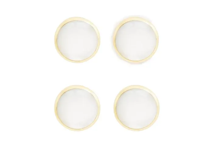 Men Jewelry Tom Ford Mother Of Pearl Round Shirt Studs Goldpearl