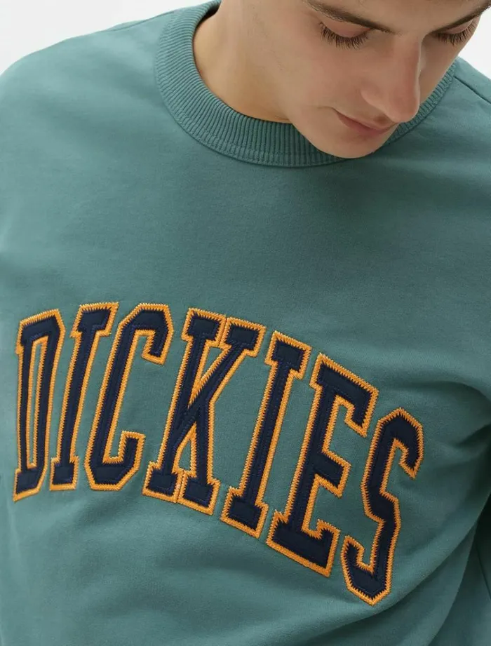 Men Jumpers and Sweatshirts Dickies Aitkin Sweatshirt Lcoln Green