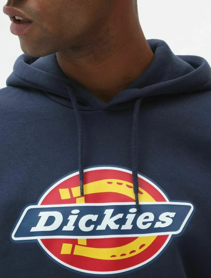 Men Jumpers and Sweatshirts Dickies Icon Logo Hoodie Navy Blue