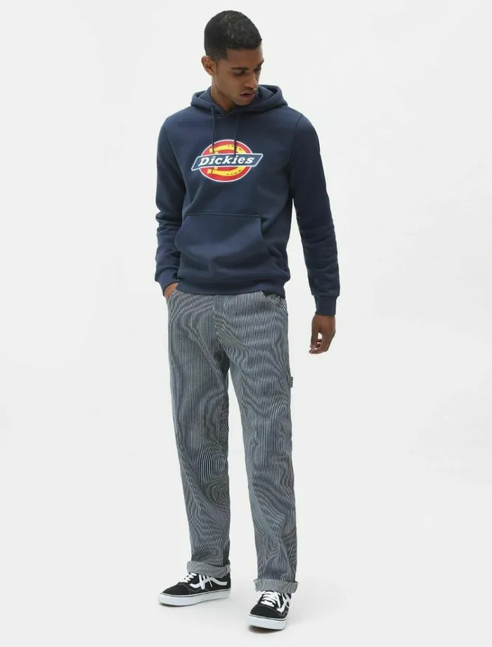 Men Jumpers and Sweatshirts Dickies Icon Logo Hoodie Navy Blue