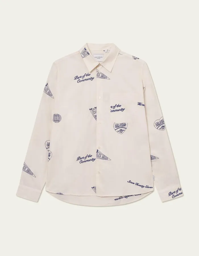Men Kalen AOE Shirt 8211 IvoryBlueprint Les Deux ShirtsOvershirts