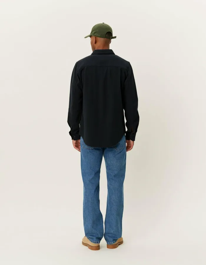 Men Kash Shirt 8211 BlackBlack Les Deux ShirtsOvershirts