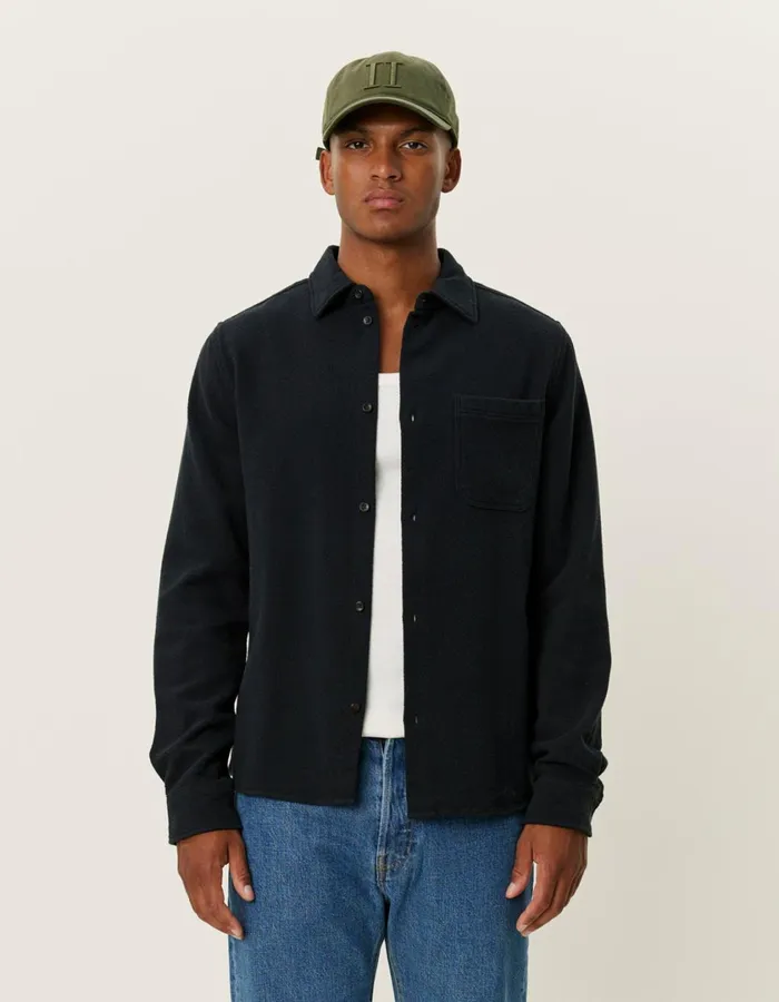 Men Kash Shirt 8211 BlackBlack Les Deux ShirtsOvershirts