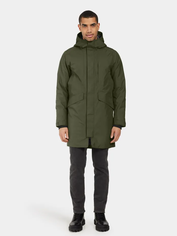 Men Kenny Parka Deep Green Didriksons Autumn Jackets